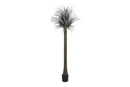 DKD Home Decor Palmera Verde y Beige 80x80x210 cm de Poliéster y PP