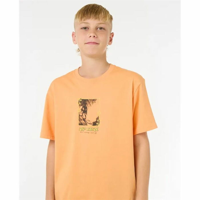Camiseta de Manga Corta Infantil Rip Curl Raw Energy Frame Tee Naranja
