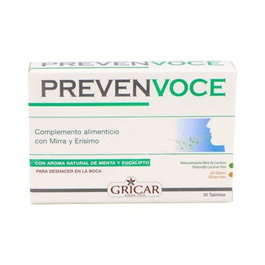Gricar Prevenvoce 30 Comp. Indicado para afecciones de la garganta periódicas u ocasionales.