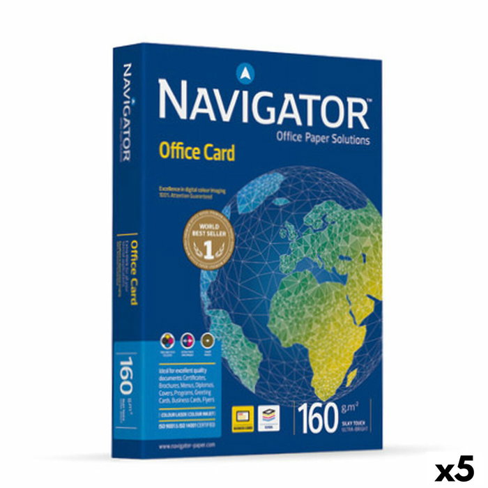 Navigator Papel Office Card A4 160g Set de 5