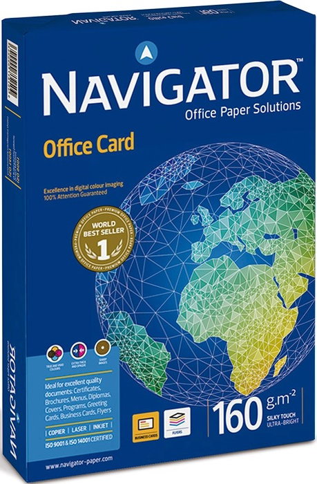 Navigator Office Card A4 160g - Paquete de 250 hojas