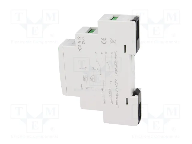 F&F PCS-519-DUO Relé de Tiempo DPDT 8A