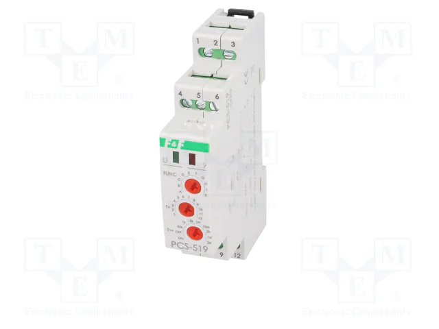 F&F PCS-519-DUO Relé de Tiempo DPDT 8A