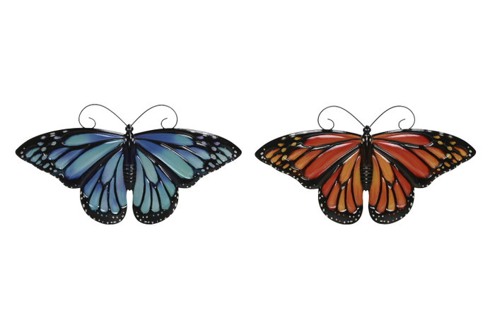 DKD Home Decor Decoración de Pared Metal Mariposa Surtido de 2 Colores DKD Home Decor Decoración de Pared Metal Mariposa Surtido de 2 Colores