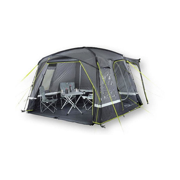 High Peak Busvorzelt Tour 2.0 Tienda Tunel Campamento Estructura Rigida Impermeable 4 m Color Gris/Limette