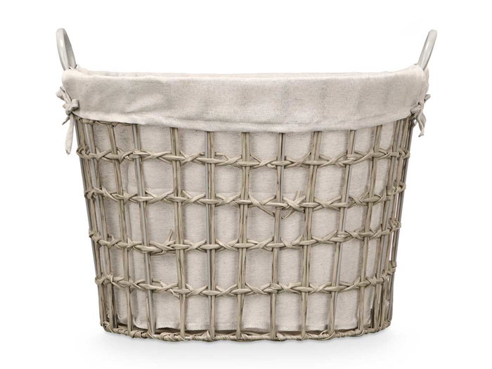 Kipit Cesto Ovalado Asas Bajo Gris 51x41x41 cm (Set de 6)