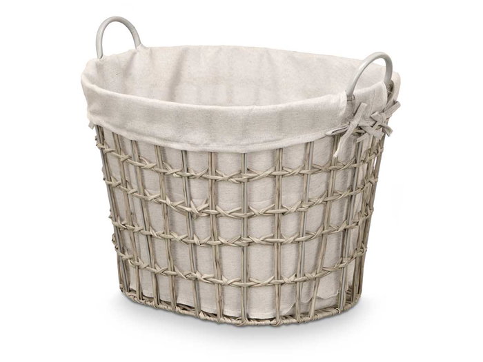 Kipit Cesto Ovalado Asas Bajo Gris 51x41x41 cm (Set de 6)