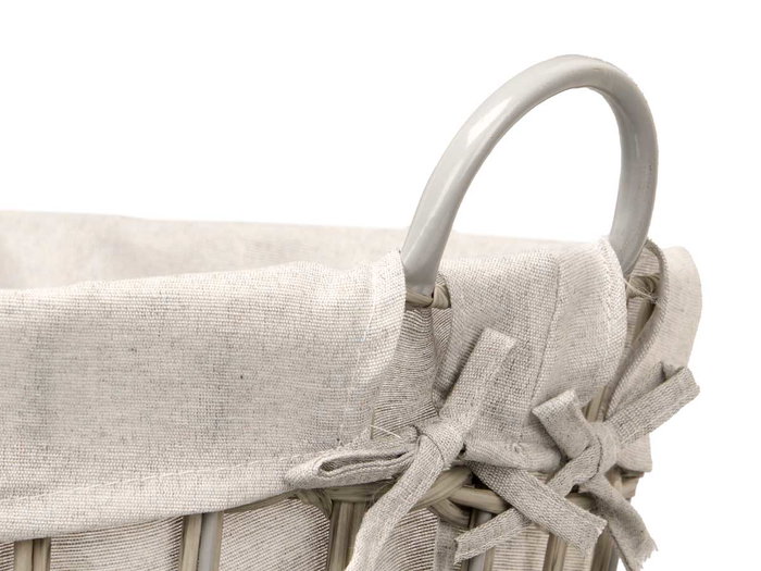 Kipit Cesto Ovalado Asas Bajo Gris 51x41x41 cm (Set de 6)