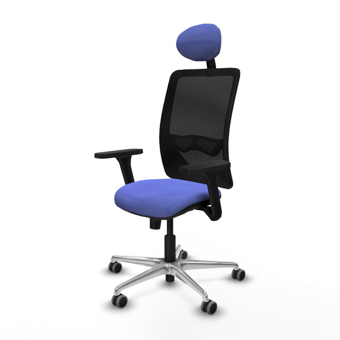 PIQUERAS Y CRESPO Silla de oficina Zulema con Mecanismo Sincro, Azul claro y Negro PIQUERAS Y CRESPO Silla de oficina Zulema con Mecanismo Sincro, Azul claro y Negro