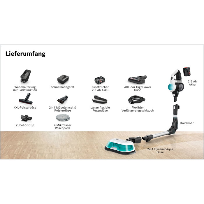 Bosch BSS712XHYG Aspiradora Escoba 2 en 1 sin Bolsa HEPA