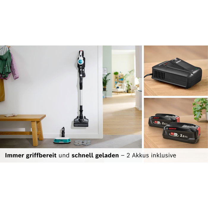 Bosch BSS712XHYG Aspiradora Escoba 2 en 1 sin Bolsa HEPA