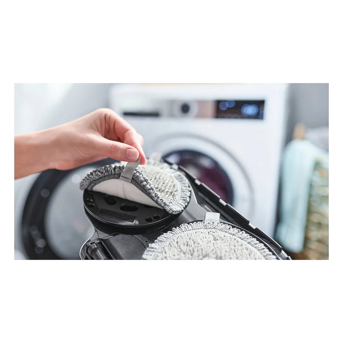 Bosch BSS712XHYG Aspiradora Escoba 2 en 1 Sin Bolsa 18 V con Función de Fregado, HEPA, 0.3 L, Color Aguamarina/Negro/Plata/Blanco