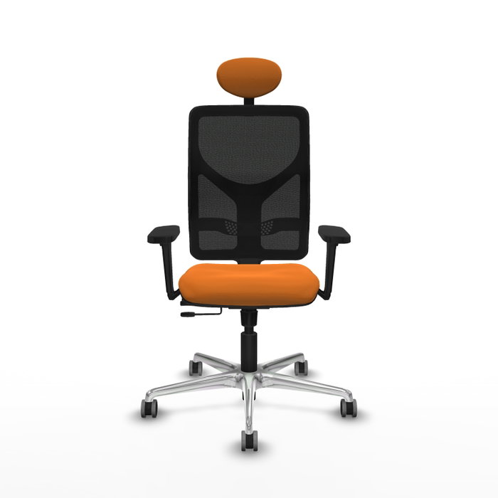 PIQUERAS Y CRESPO Silla de oficina Motilla Naranja y Negro con mecanismo Sincro/Traslack