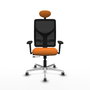 PIQUERAS Y CRESPO Silla de oficina Motilla Naranja y Negro con mecanismo Sincro/Traslack