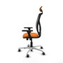 PIQUERAS Y CRESPO Silla de oficina Motilla Naranja y Negro con mecanismo Sincro/Traslack