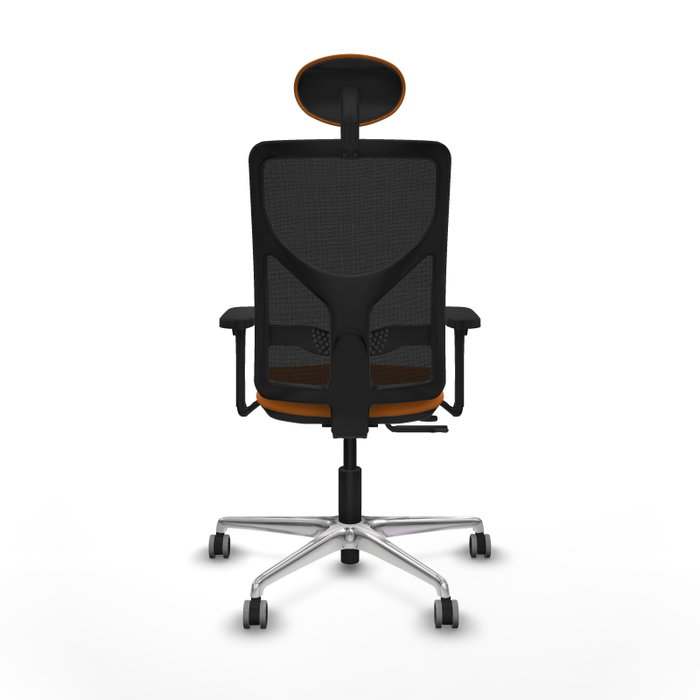 PIQUERAS Y CRESPO Silla de oficina Motilla Naranja y Negro con mecanismo Sincro/Traslack