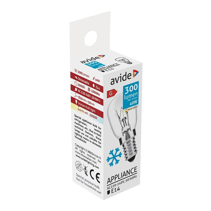 Avide Bombilla LED ARCB14WW-40W E14 300 lm 3000K Blanco cálido Avide Bombilla LED ARCB14WW-40W E14 300 lm 3000K Blanco cálido
