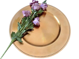 DKD Home Decor Bajoplato PP Dorado 33x1,5x33 cm