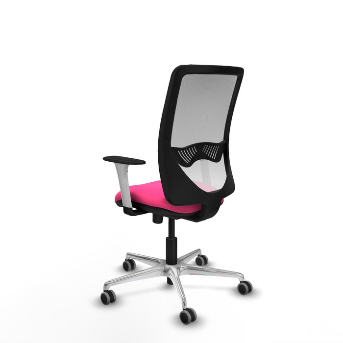 PIQUERAS Y CRESPO Silla de oficina Zulema Rosa y Blanco