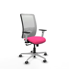 PIQUERAS Y CRESPO Silla de oficina Zulema Rosa y Blanco