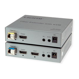 ROLINE 14.01.3363 KVM Extensión por Fibra Óptica LWL HDMI 4K 60Hz USB 20km Transmisor y Receptor 3840x2160 Pixeles