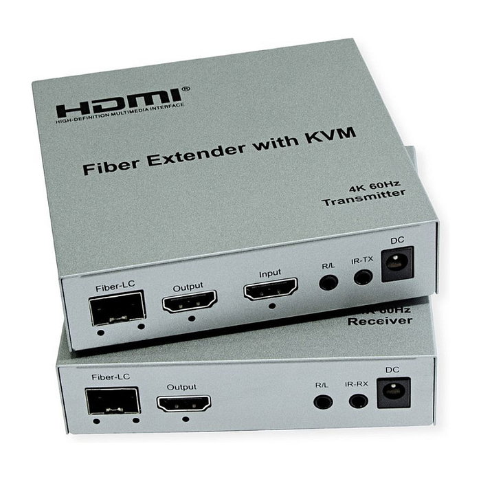 ROLINE Extensor KVM 14.01.3363 HDMI 4K por Fibra Óptica (20 km)