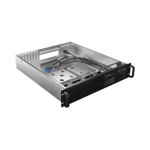 Lanberg SC01-5202-12B Chasis para Servidor Rack 2U Negro
