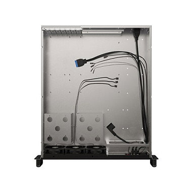 Lanberg SC01-5202-12B Chasis para Servidor Rack 2U Negro
