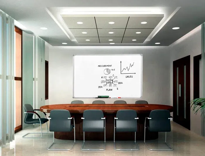 Q-connect Pizarra Blanca Melamina Marco Aluminio 120x90 cm