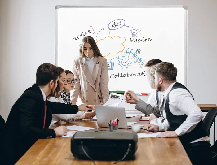 Q-connect Pizarra Blanca Melamina Marco Aluminio 120x90 cm