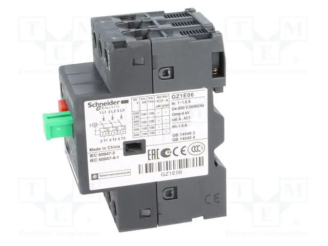 SCHNEIDER ELECTRIC Interruptor motorizado Easy TeSys 0,37kW 230÷690VAC SCHNEIDER ELECTRIC Interruptor motorizado Easy TeSys 0,37kW 230÷690VAC