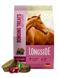 Longside Bonding Treats - Galletas Premio para Caballos Sabor Cereza - 500 g