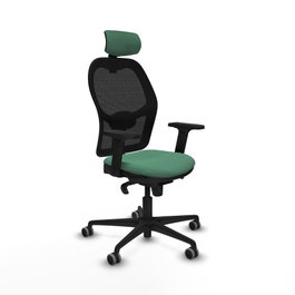 PIQUERAS Y CRESPO Silla de oficina Jorquera Verde Esmeralda y Negro