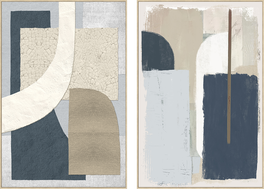 DKD Home Decor Cuadros Lienzo PS Abstracto Surtido de 2 Unidades