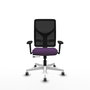 PIQUERAS Y CRESPO Silla de oficina Motilla con mecanismo Sincro/Traslack Morado y Negro