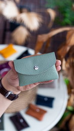 Zoozie Bags Tarjetero Murcia Sea Green de Piel Auténtica Color Verde Mar