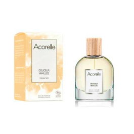 ACORELLE Eau de Parfum Douceur Vanillee 50 ml - Perfume Orgánico Certificado ECOCERT, Fragancia Vainilla, Solar y Adictiva