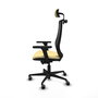 PIQUERAS Y CRESPO Silla de oficina Mardos con mecanismo Sincro/Traslack Crema y Negro