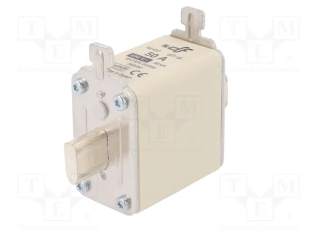 DF ELECTRIC Fusible NH00 de Cartucho Cerámico 50A 690VAC DF ELECTRIC Fusible NH00 de Cartucho Cerámico 50A 690VAC