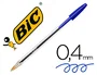 Bic Bolígrafo Cristal Original Tinta Azul Bolsa de 5 Unidades - Cuerpo Transparente, Punta 1mm, Trazo 0.4mm