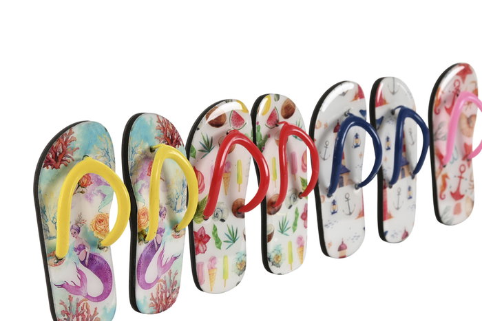 DKD Home Decor Imanes de Resina Diseño Chancleta Surtido de 8