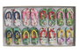 DKD Home Decor Imanes de Resina Diseño Chancleta Surtido de 8