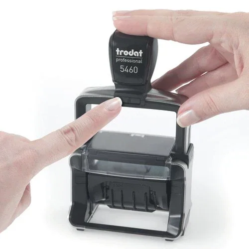 Trodat 5558 Sello Numerador Autoentintable de 8 Dígitos en Acero Inoxidable, Tamaño de Pie 40x5mm