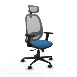 PIQUERAS Y CRESPO Silla de oficina Cilanco con mecanismo Sincro Azul claro y Gris
