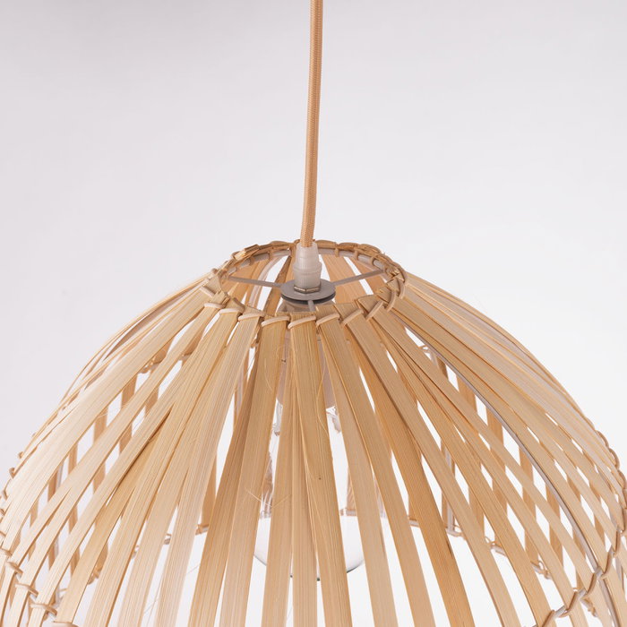 Jacarei Lámpara Colgante de Ratán Estilo Boho-Chic SKD-P80051
