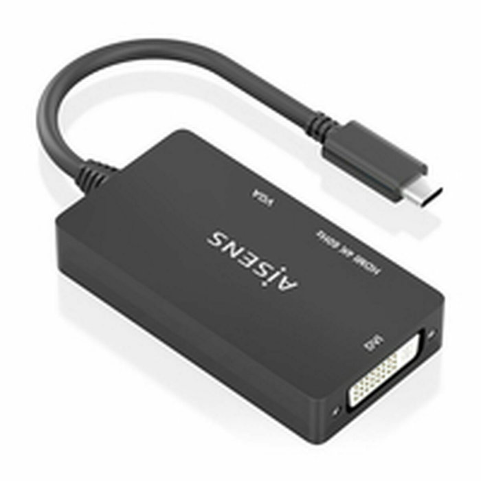 Adaptador USB-C a VGA/HDMI/DVI Aisens A109-0954 Negro 15 cm