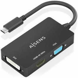 Aisens Conversor USB-C a DVI/HDMI/VGA 3 en 1 A109-0954 Negro