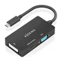 Aisens Conversor USB-C a DVI/HDMI/VGA 3 en 1 A109-0954 Negro