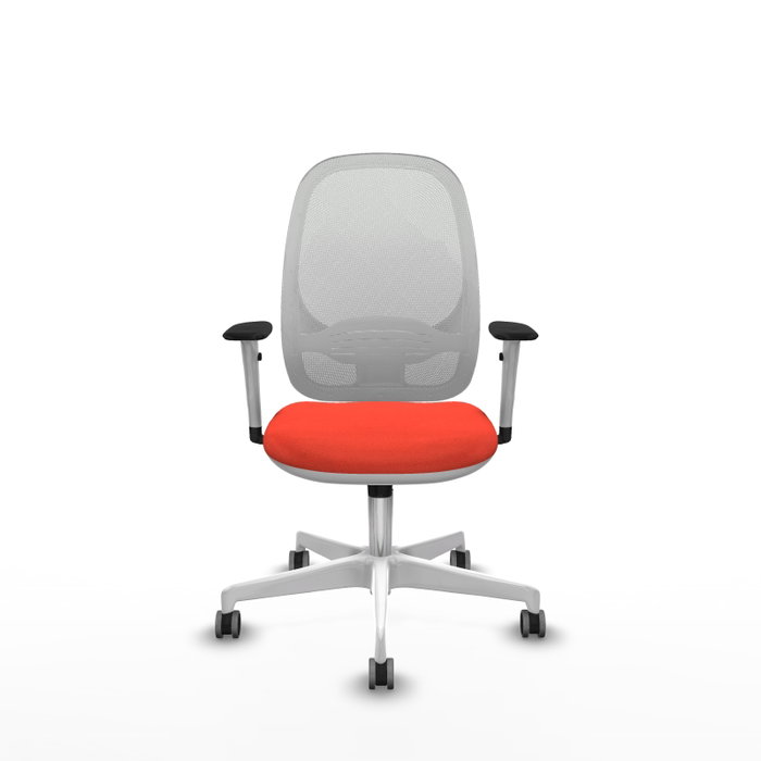 PIQUERAS Y CRESPO Silla de oficina Cilanco con mecanismo Sincro, Naranja oscuro y Blanco PIQUERAS Y CRESPO Silla de oficina Cilanco con mecanismo Sincro, Naranja oscuro y Blanco