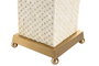 DKD Home Decor Lámpara de sobremesa Latón y Hueso Dorado